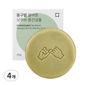 동구밭 올바른 샴푸바 중건성용, 4개, 120g